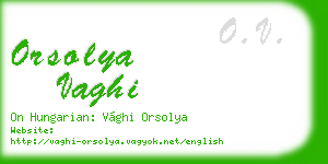 orsolya vaghi business card